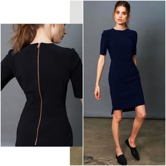 DAI London Fundamental Shift Dress size UK 6 / US 0 2 XS black career - Picture 2 of 12